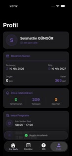 iOS Profil ekranı